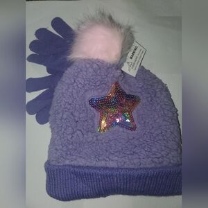 Girls Beanie and Gloves Set